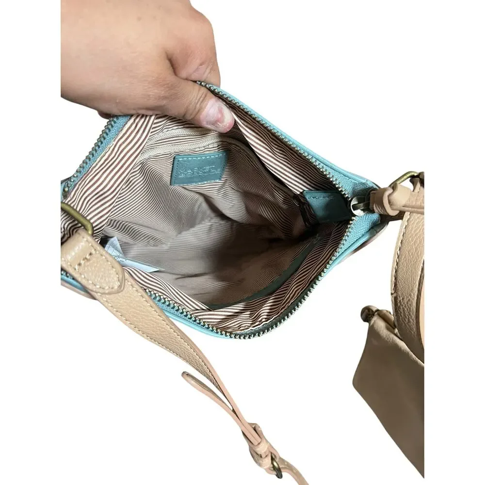 NWOT Market & Spruce sage Boho Adjustable Crossbody Handbag With Tan Pouch